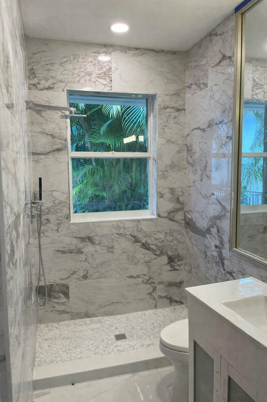Marble shower